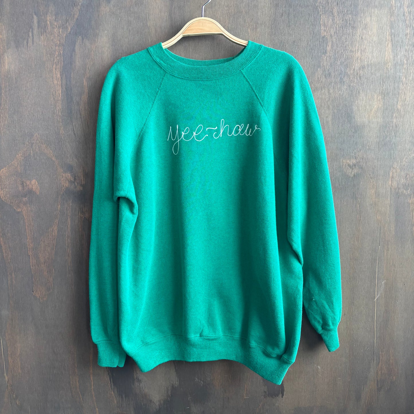 Custom Green "Yee-Haw" Sweatshirt