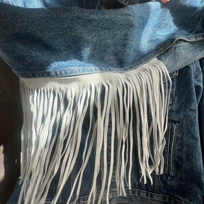 Out of The Blue Fringed Vintage Jacket