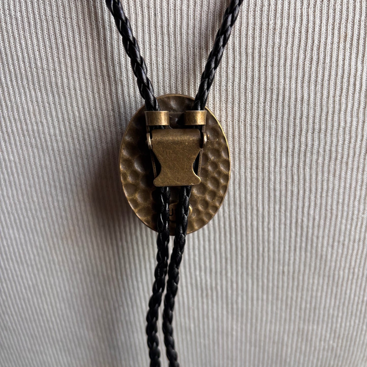 Cowboy Cameo Bolo on Black Tie