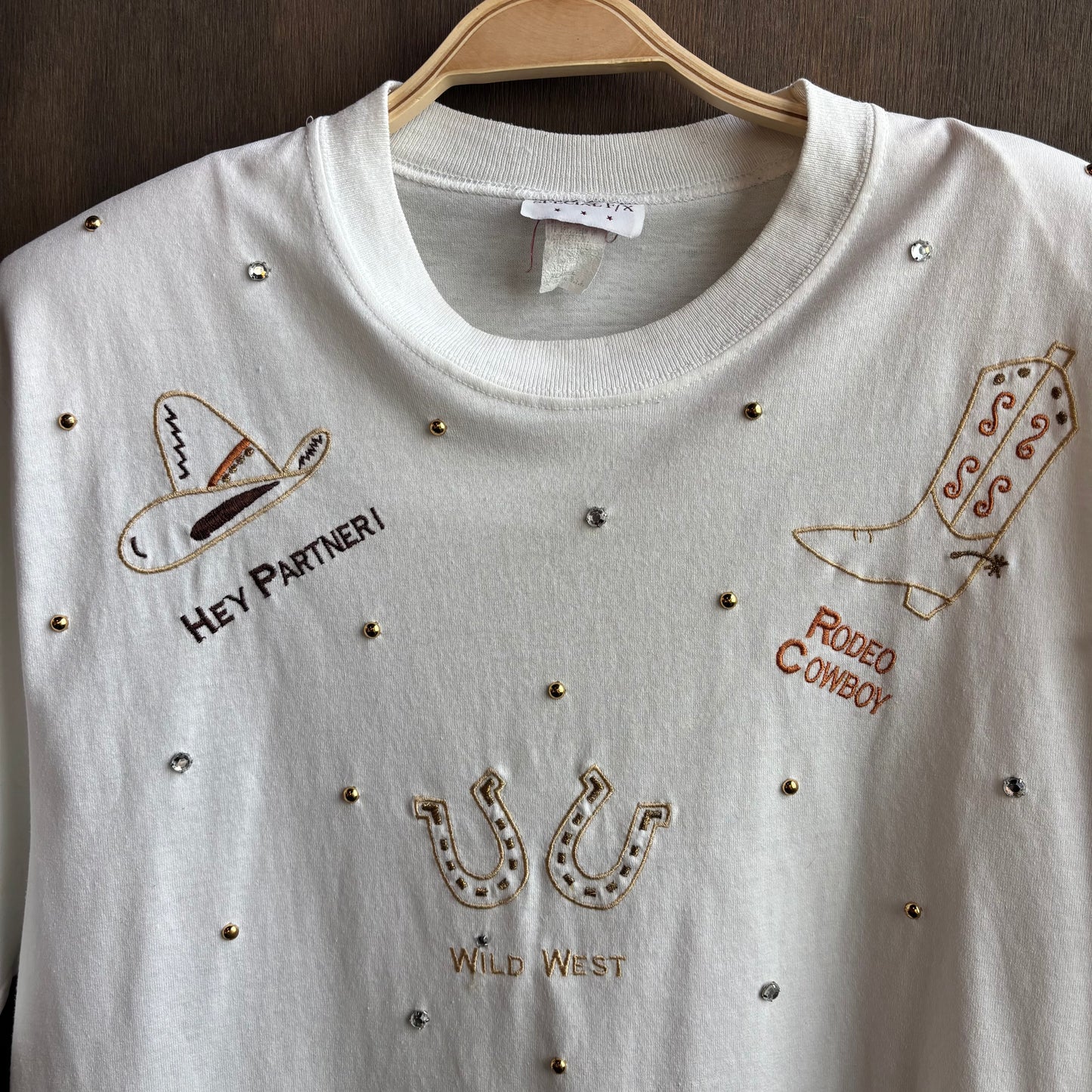 Bedazzled White Western Tee-Shirt