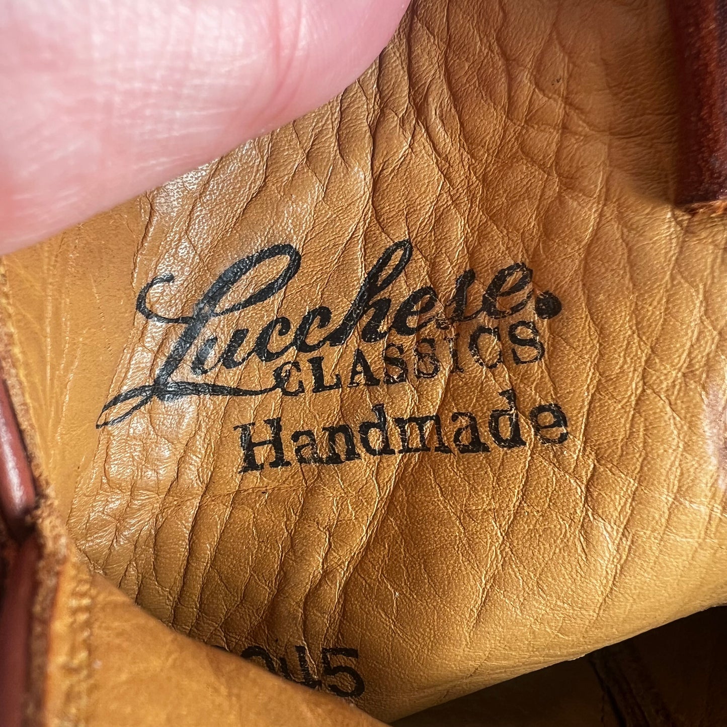 Lucchese Rust Colored Snip Toe Boots