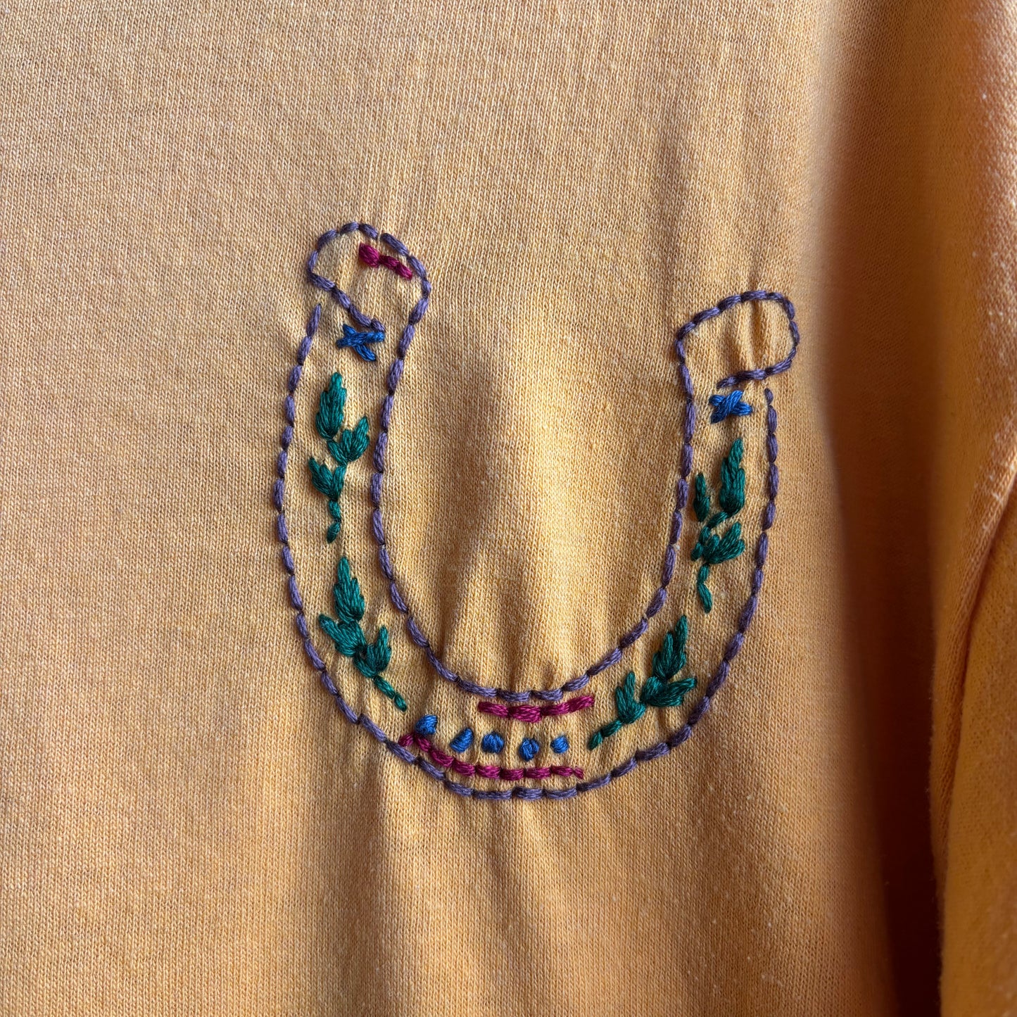 Custom Yellow Horseshoe Tee Shirt