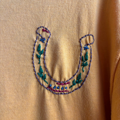 Custom Yellow Horseshoe Tee Shirt