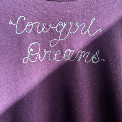 Custom Purple "Cowgirl Dreams" Sweatshirt