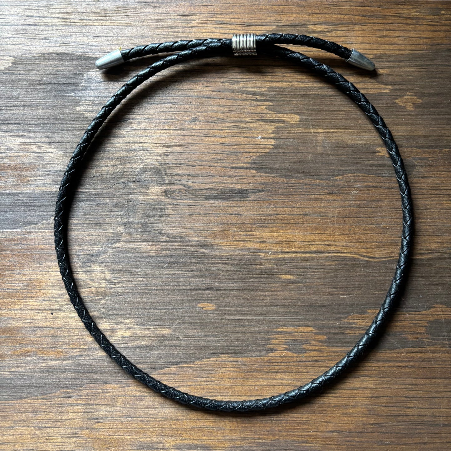 Black Leather Adjustable Hat Band