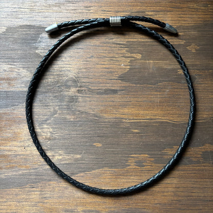 Black Leather Adjustable Hat Band
