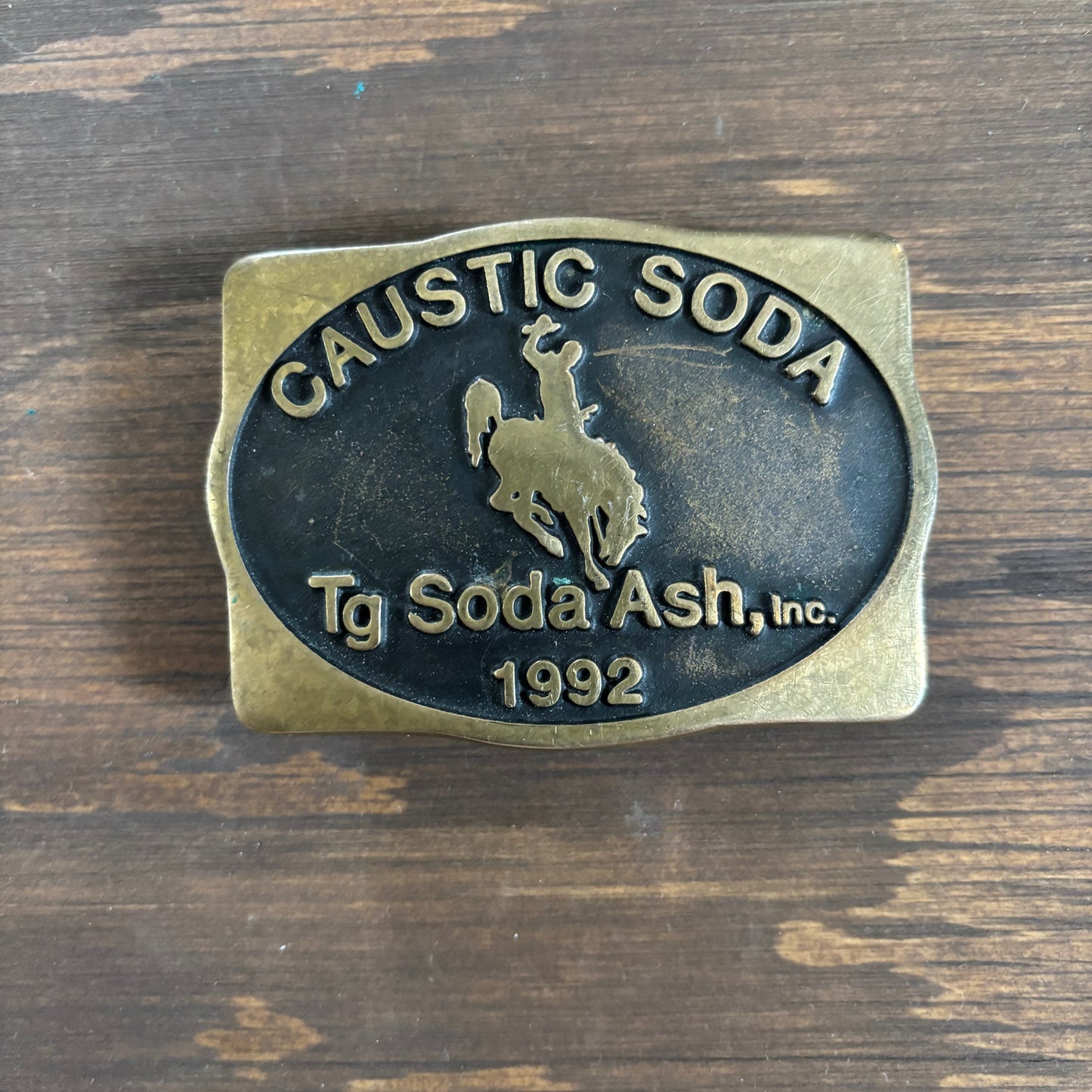 Brass Caustic Soda Belt Buckle
