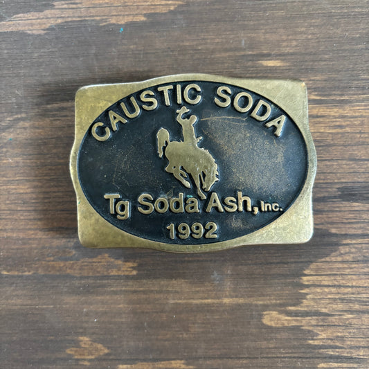 Brass Caustic Soda Belt Buckle