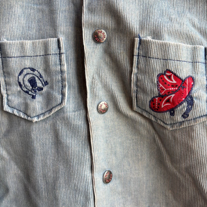 Kids Vintage Corduroy Pearl Snap Jacket