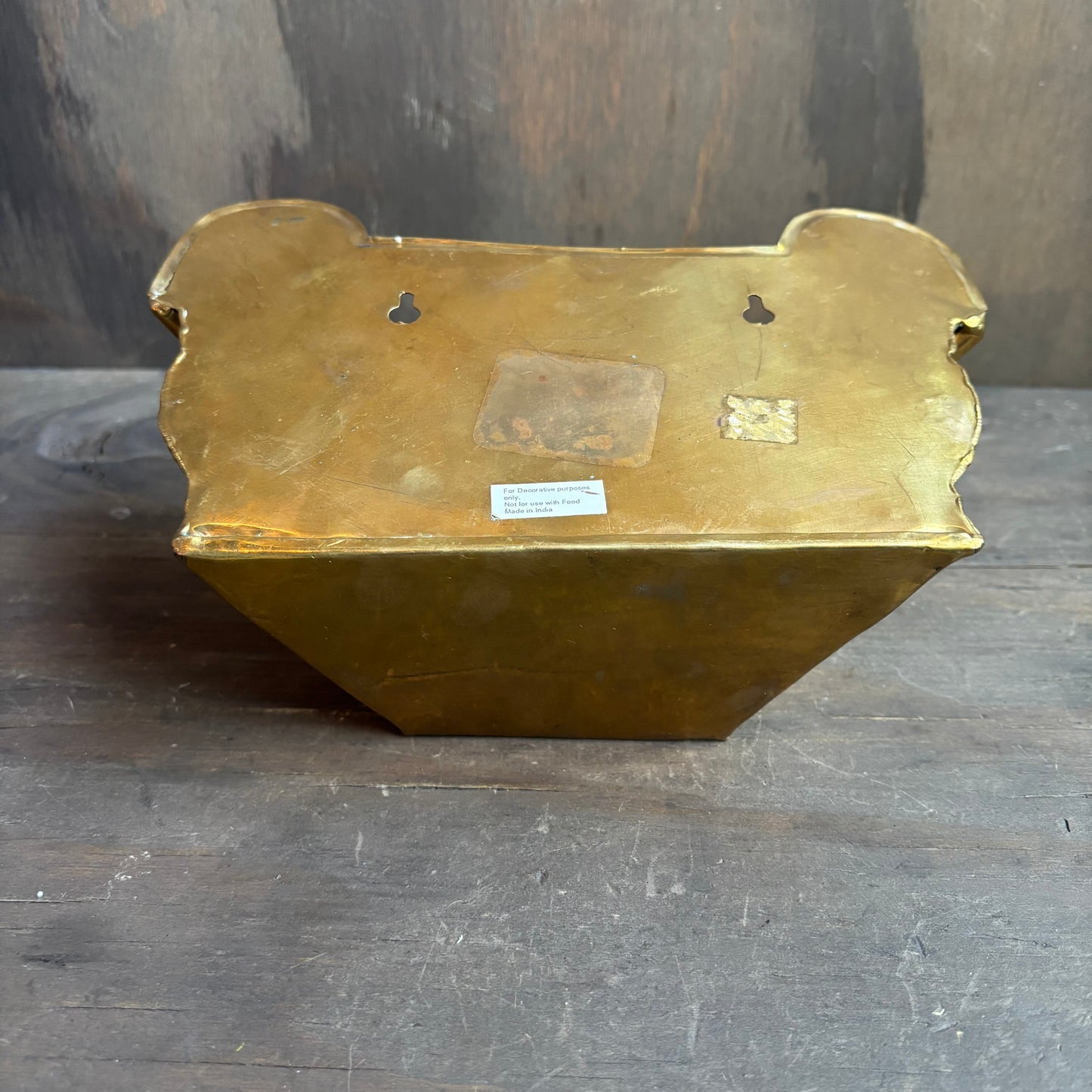 Vintage Brass Wall Planter