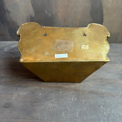 Vintage Brass Wall Planter