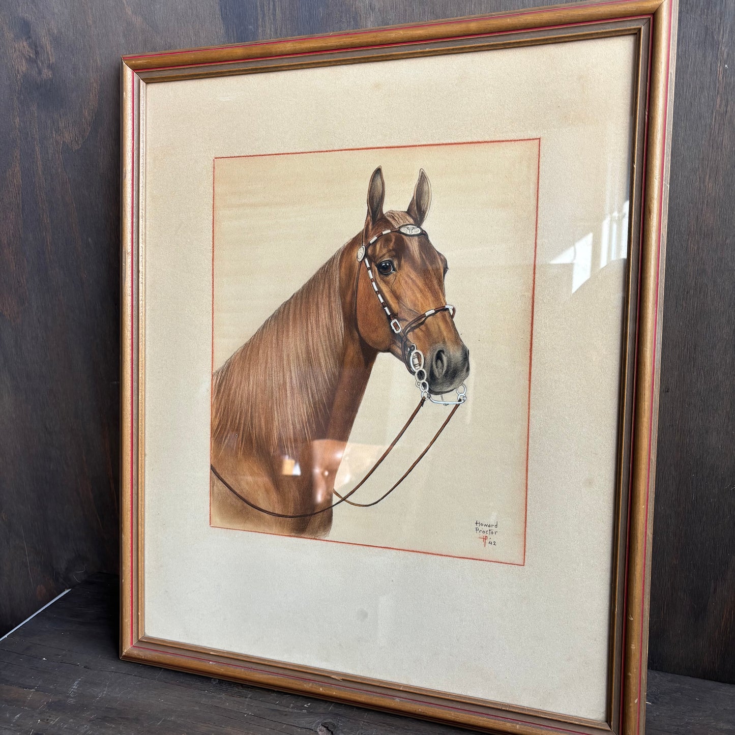 Vintage Horse Framed Art