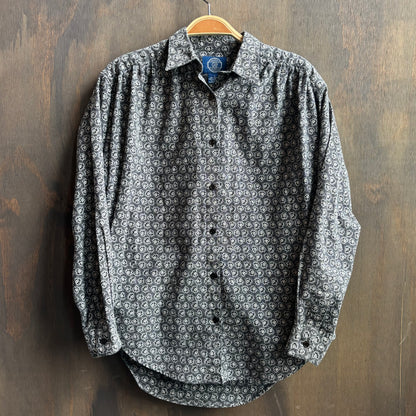 Vintage GAP Black Floral Button Up