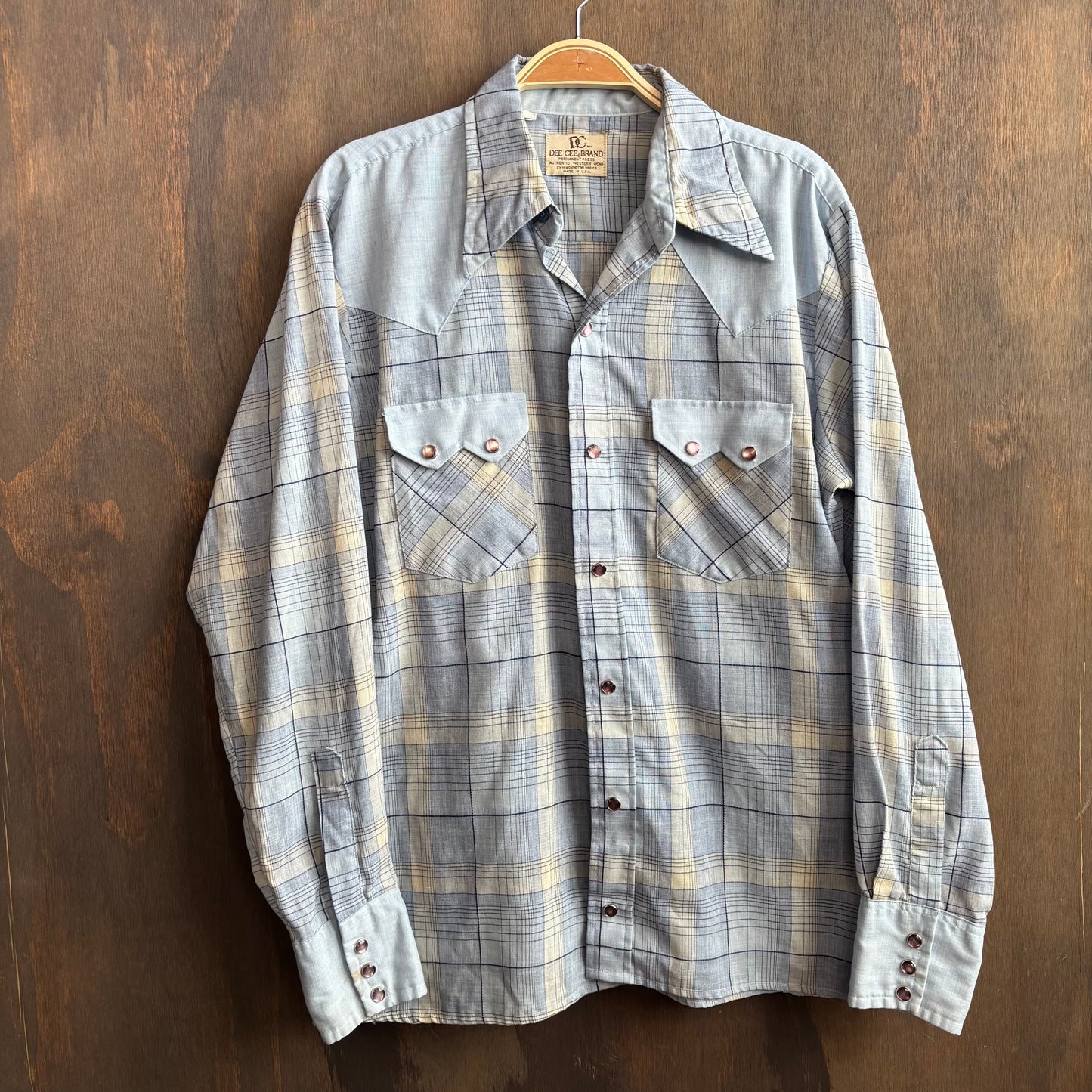 Vintage Dee Cee Brand Plaid Pearl Snap