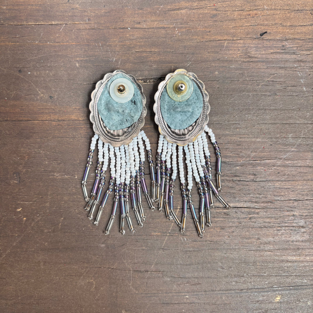 Handmade Purple Bolo and Earrings Set