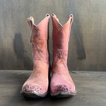 Old Gringo Pink Cheetah Print Cowgirl Boots