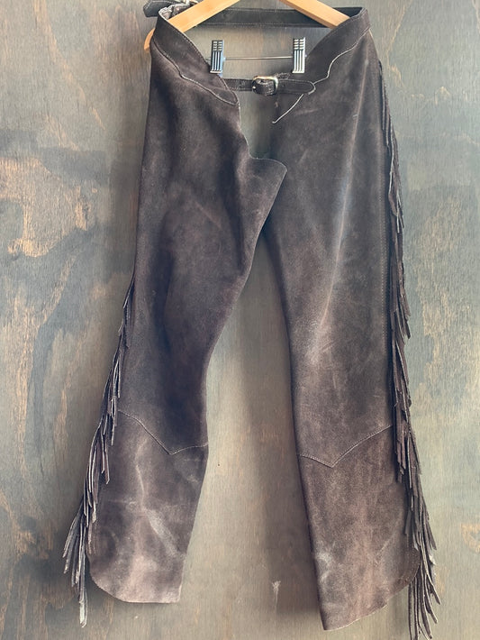 Kids brown suede chaps