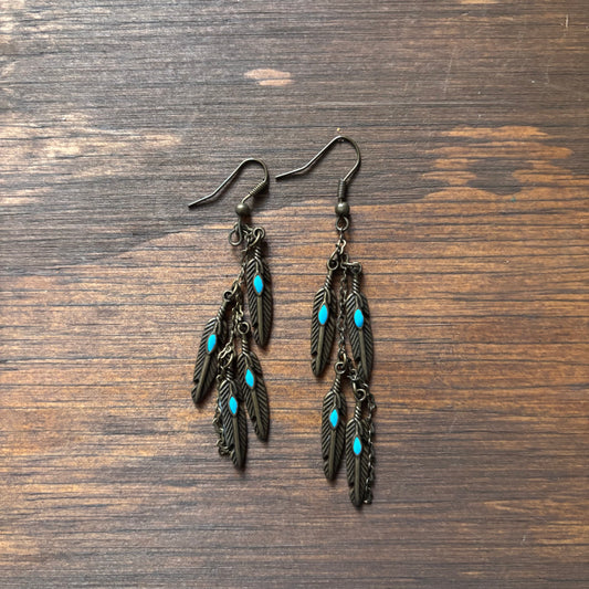Feather Dangle Earrings