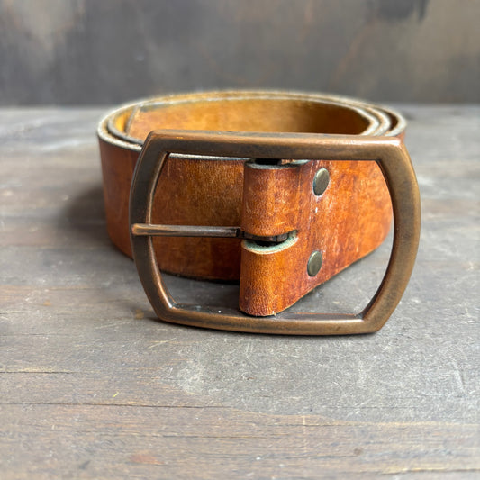 Vintage Tan Leather Belt
