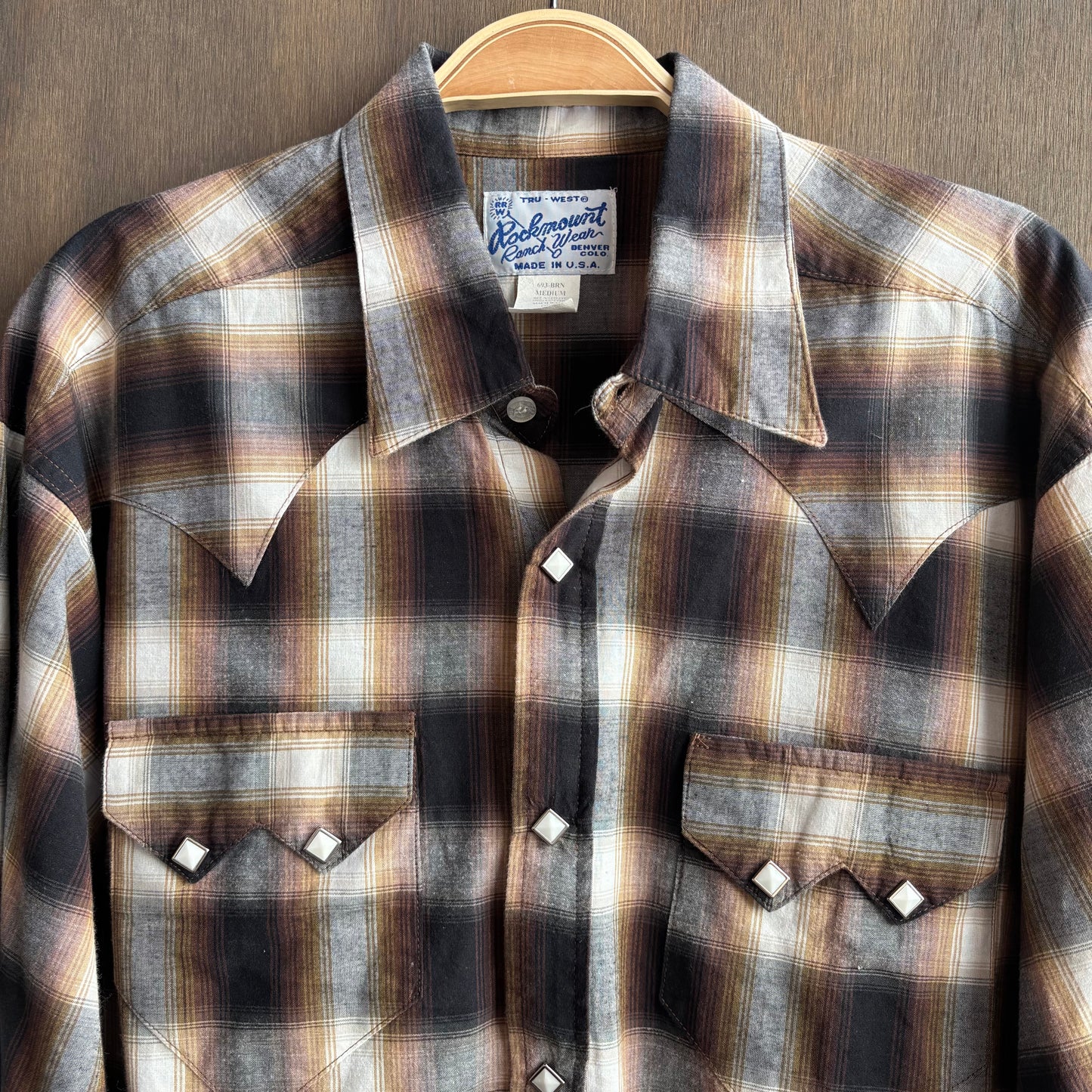 Vintage Rockmount Western Wear Plaid Pearl Snap