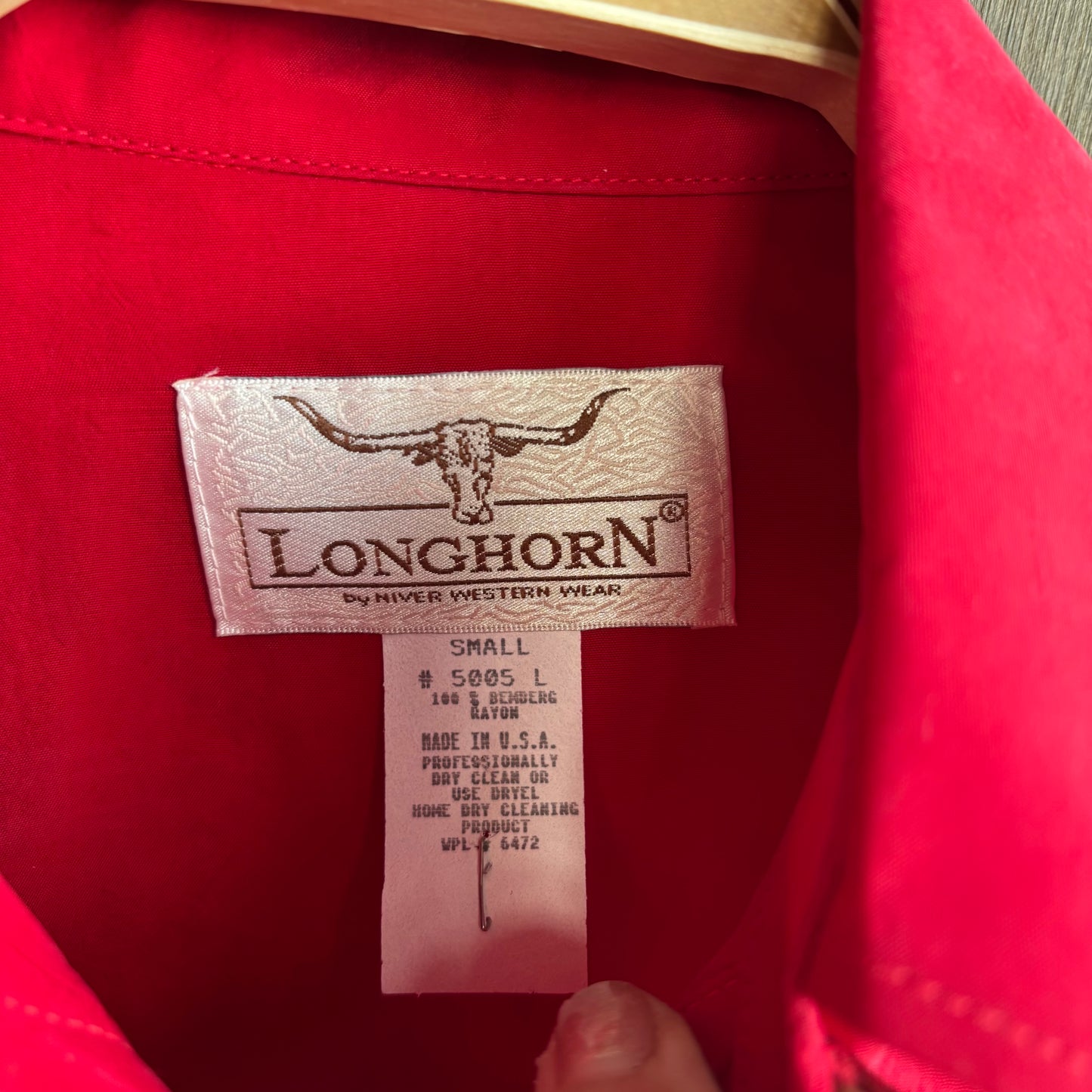 Longhorn Red Button Up with Decorative Buttons