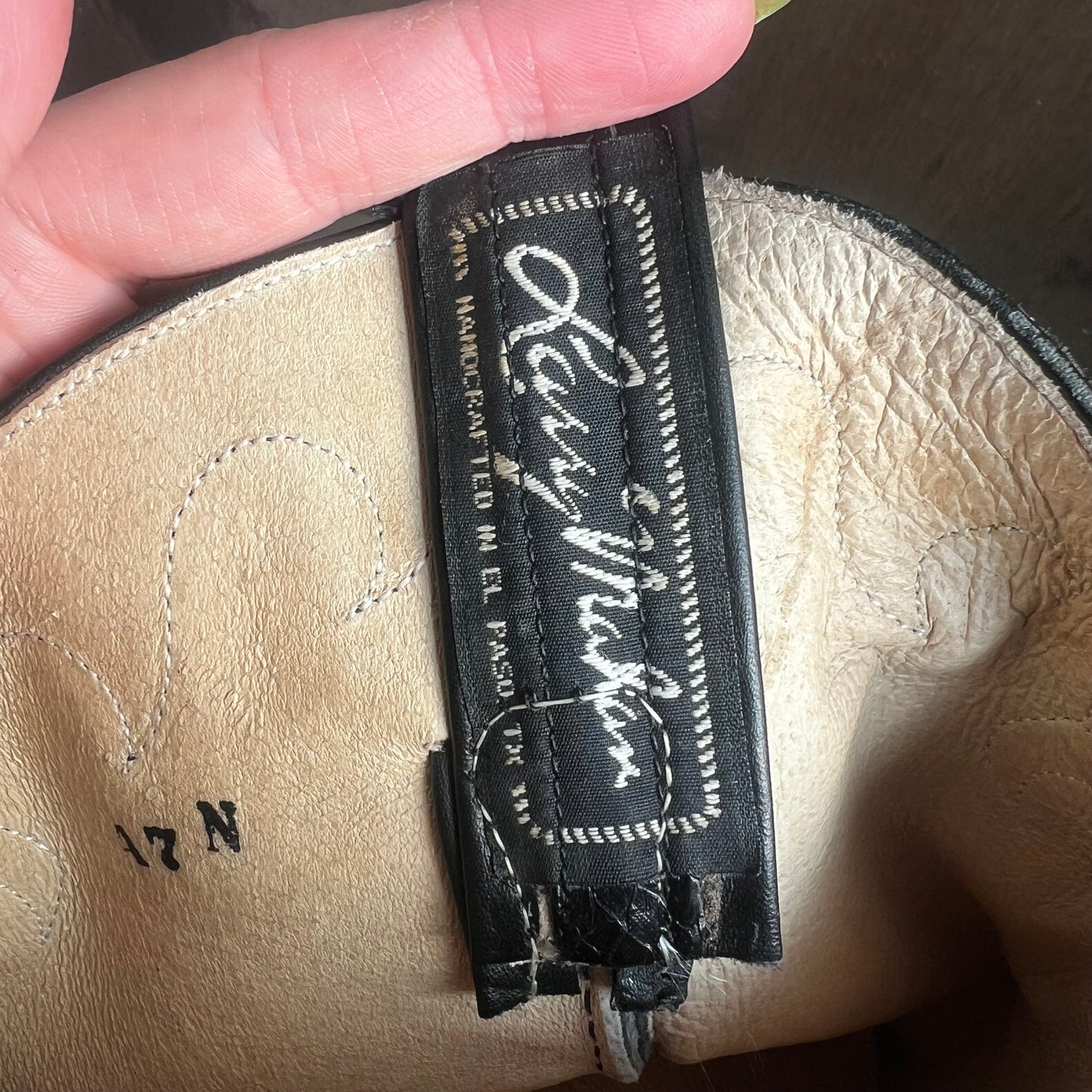 Larry Mahan Black Leather and Alligator Boots