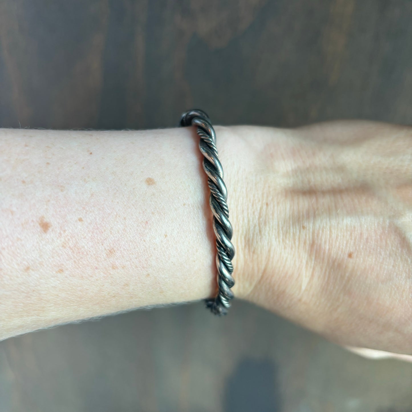 Silver Twist Cuff Bracelet