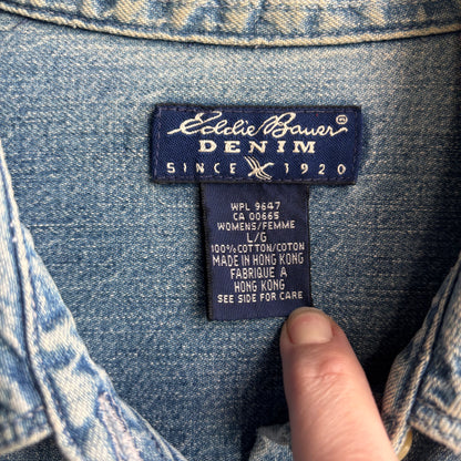 Eddie Bauer Distressed Denim Shirt