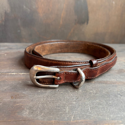 Vintage Orvis Brown Leather Belt