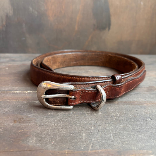 Vintage Orvis Brown Leather Belt