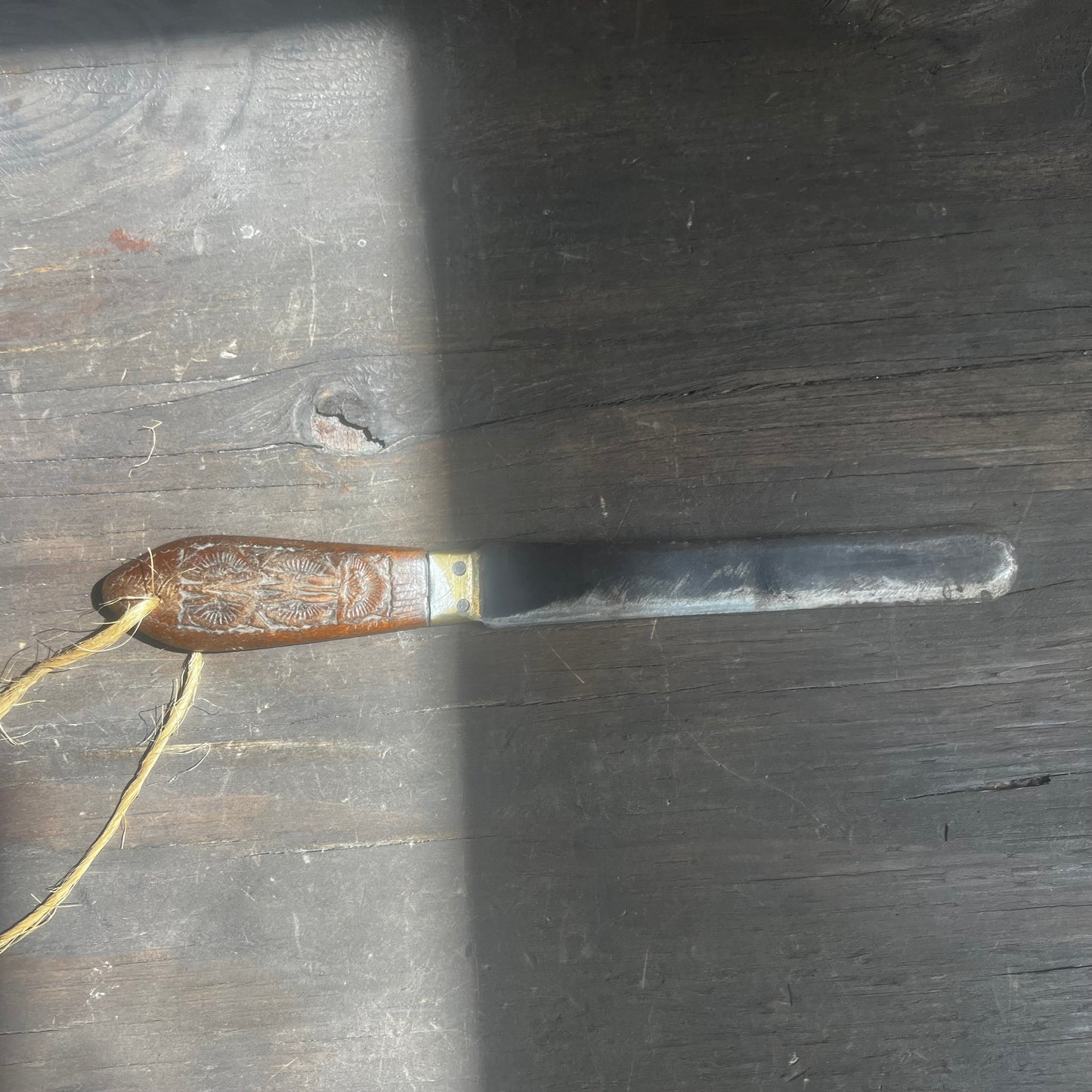 Antique Hand Carved Bread Knife