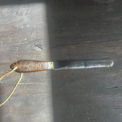 Antique Hand Carved Bread Knife