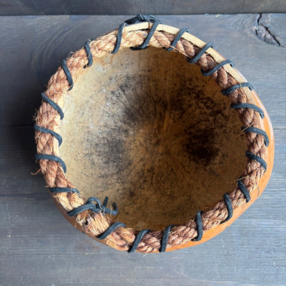Hand Painted Gourd with Buffalos