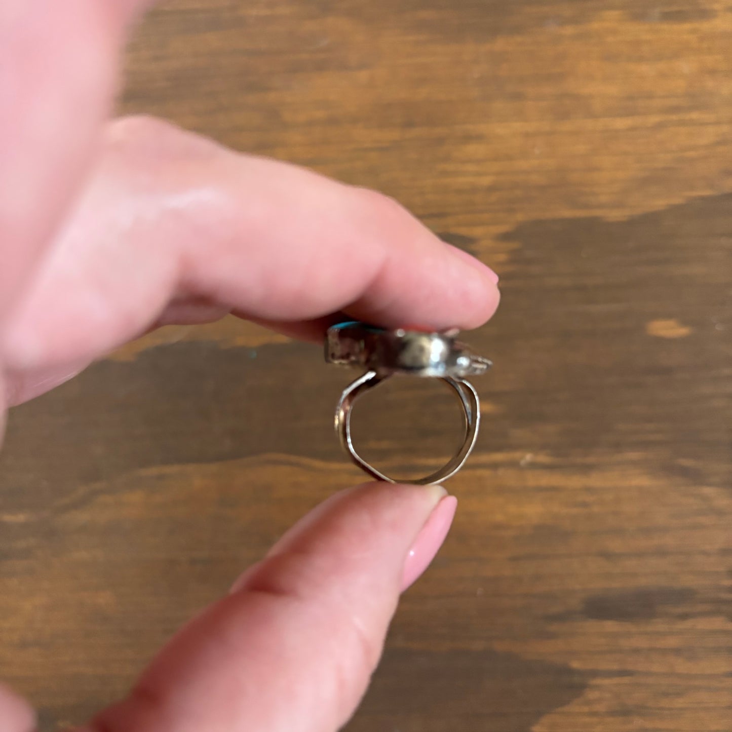 Turquoise Ring with Leaf