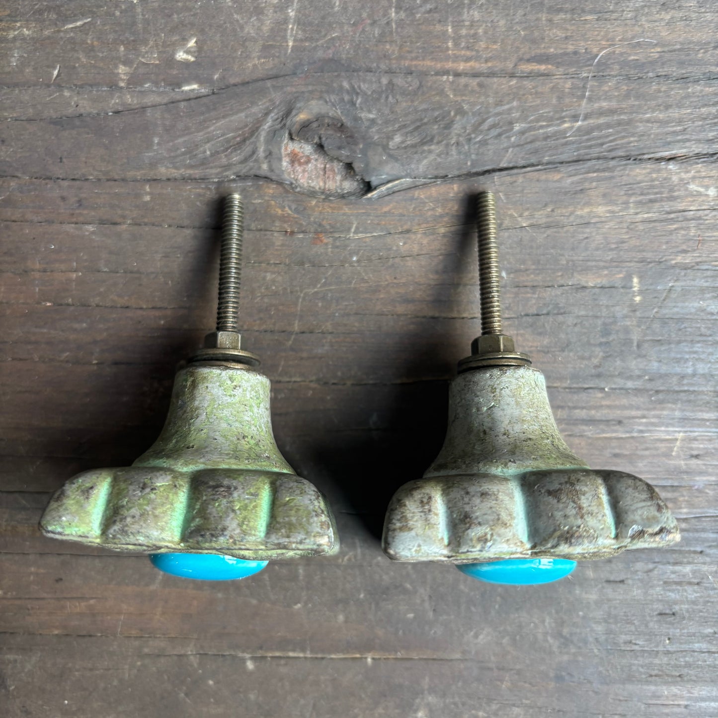 Decorative Handle Pulls with Turquoise (set of 2)