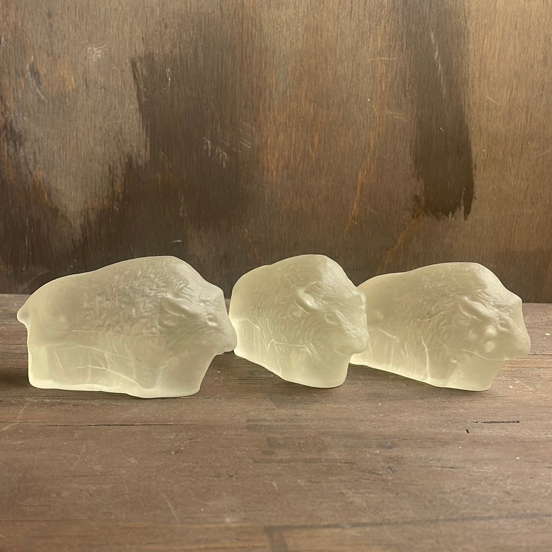 Solid Frosted Glass Buffaloes