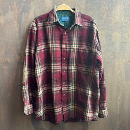 Pendleton Maroon Plaid Wool Shirt