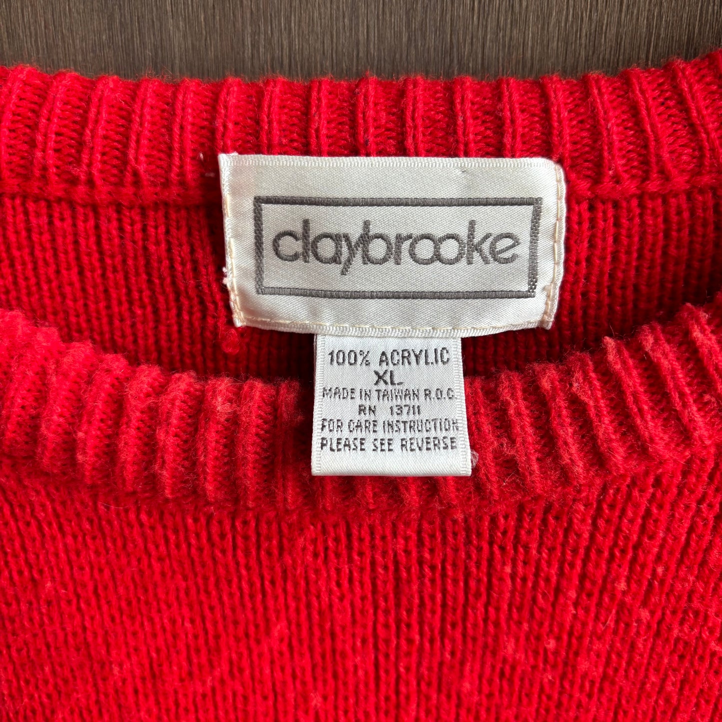 Vintage Claybrooke Striped Ski Sweather