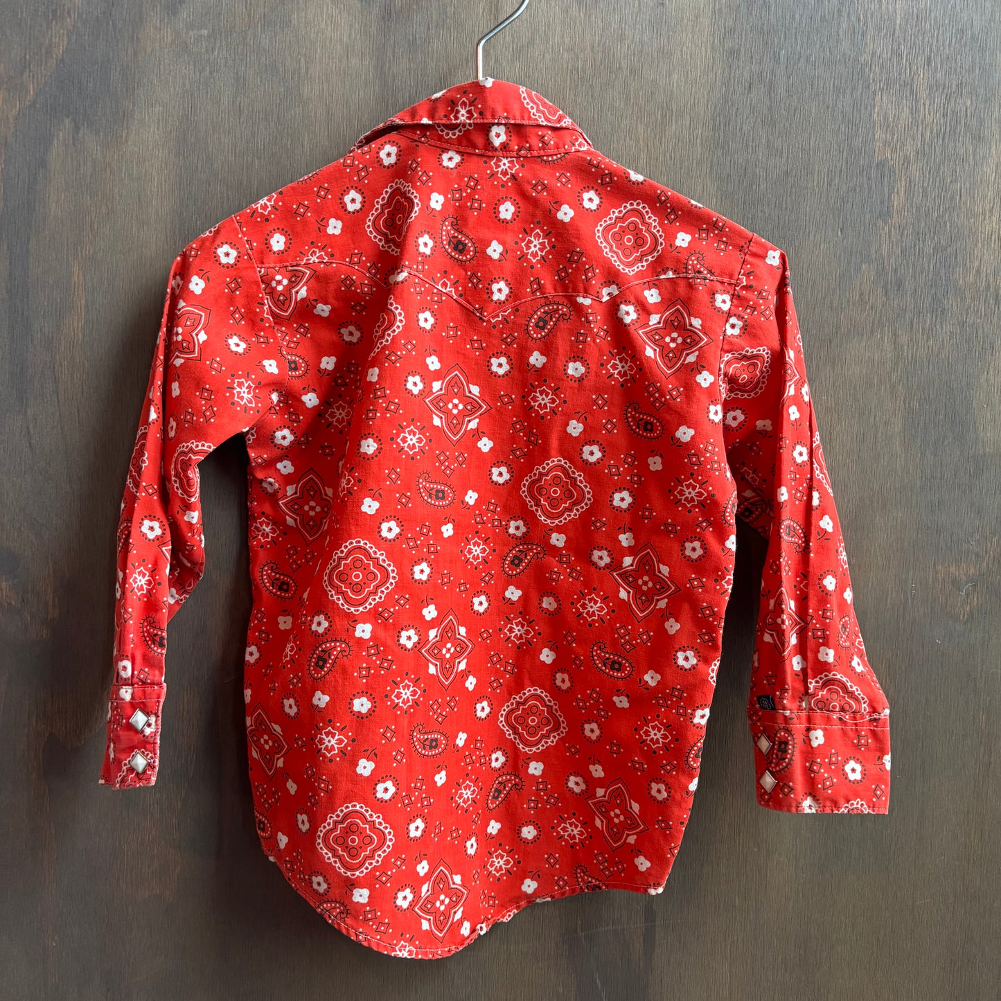 Vintage Rockmount Red Paisley Pearl Snap