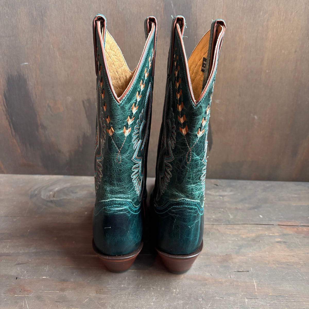 Justin Teal Leather Boots