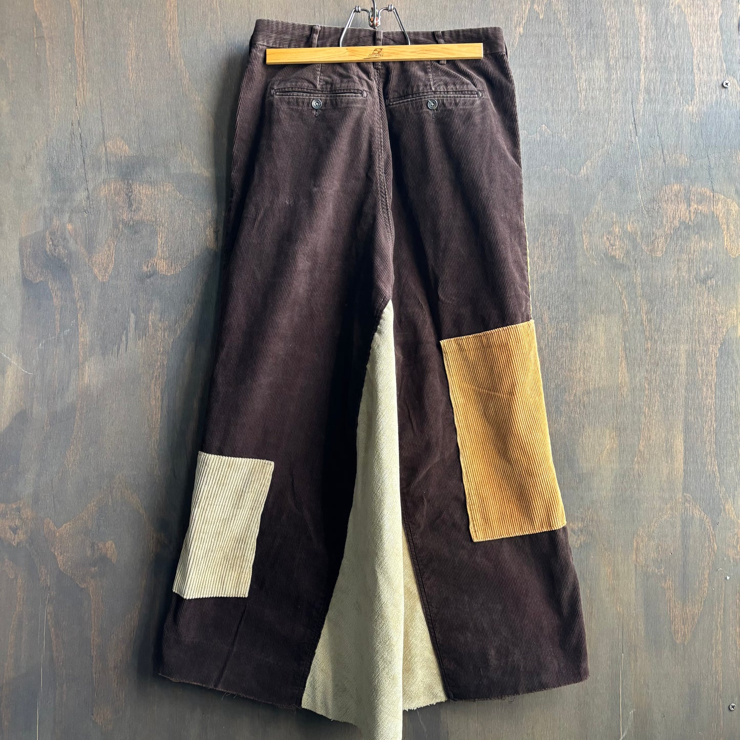 Patchwork Corduroy Maxi Skirt