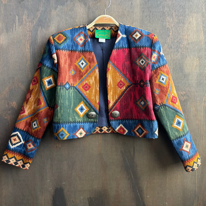 Wraps Southwestern Cropped Jacket
