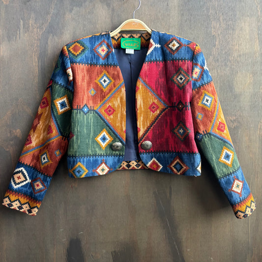 Wraps Southwestern Cropped Jacket