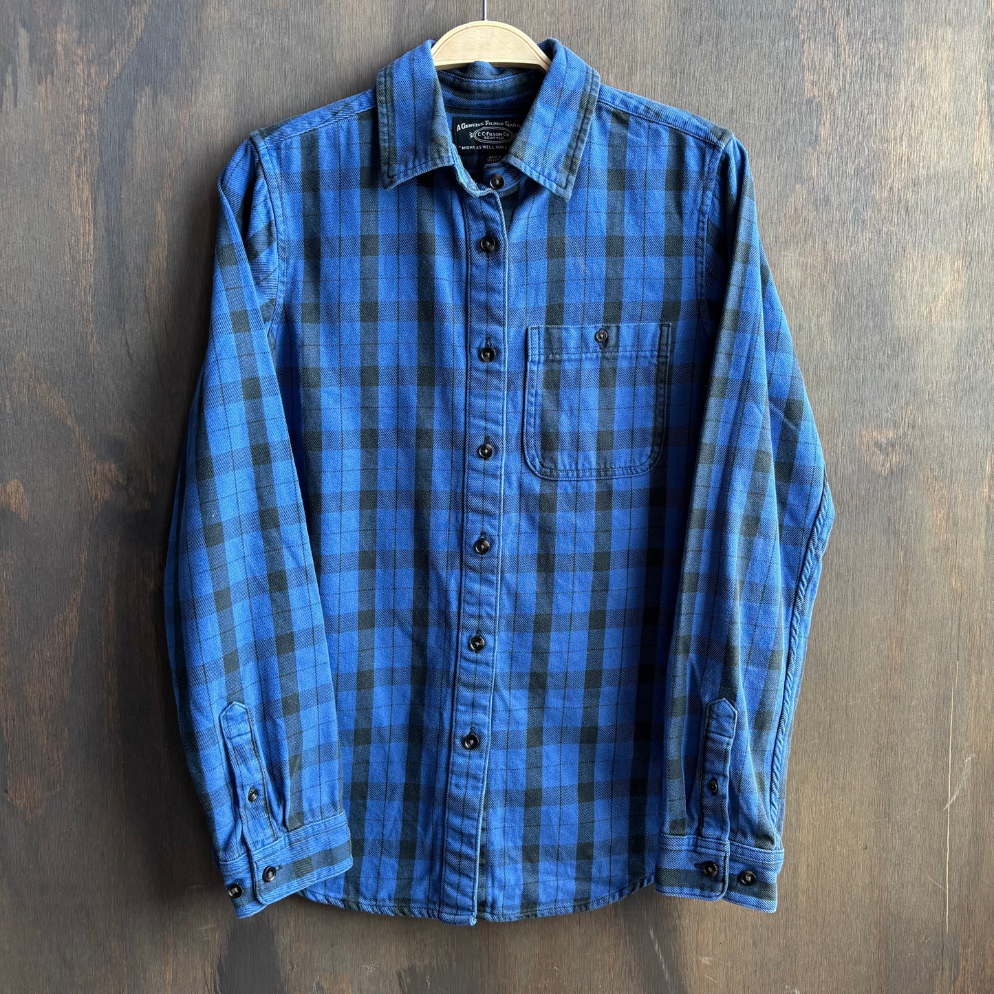 Vintage Filson Blue Plaid Button Up