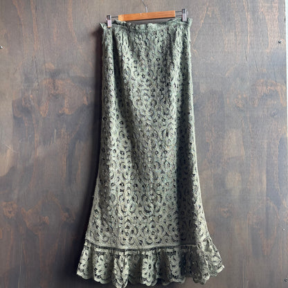 Double D Ranchwear Green Lace Set