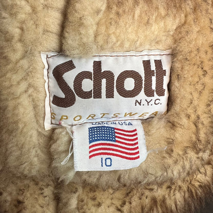 Schott Suede and Fur Lined Winter Coat