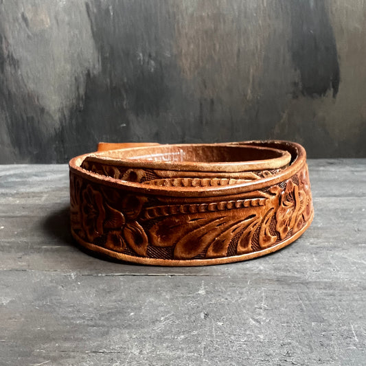 Penney’s Ranchcraft Tooled Leather Kids Belt