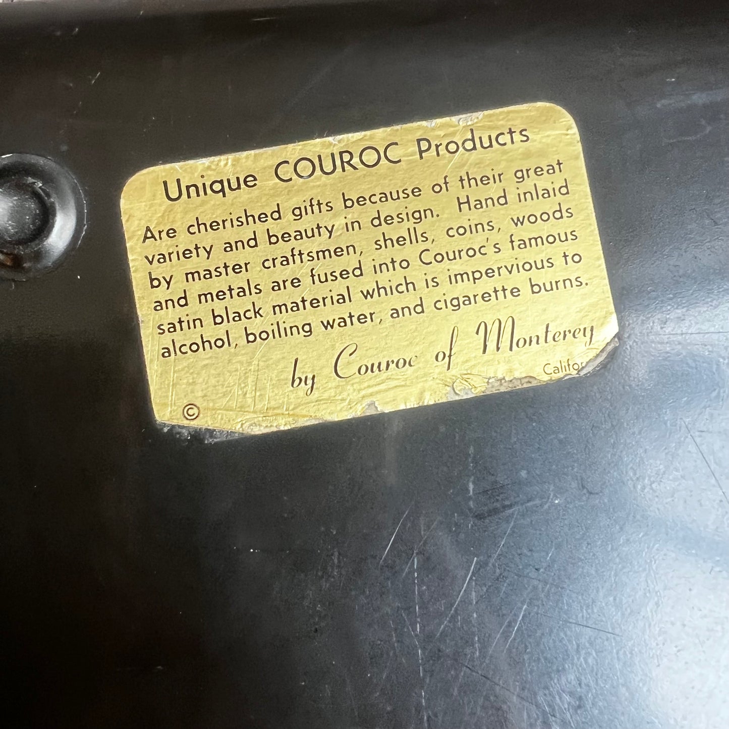 Couroc Stage Coach Platter