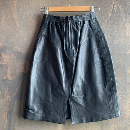 Biella Leather Skirt