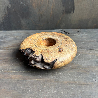 Burl Wood Votive Holder